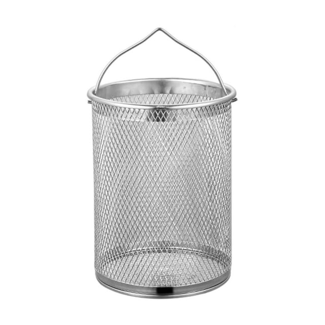 Tnarru Stainless Steel Fry Basket Chicken Frying Basket Multifunctional Colander with Handle for Dumplings Fruit Straining Spaghetti 12cmx14.8cm