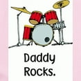 thumbnail image 2 of CafePress - Daddy Rocks Body Suit - Baby Light Bodysuit, Size Newborn - 24 Months, 2 of 4