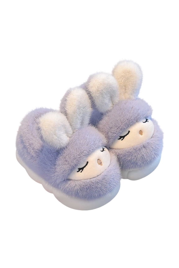 Winter Girls Slippers Cozy Soft Sole Cartoon Indoor Footwear Daily Home ShoesAges 4 14