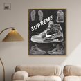 thumbnail image 3 of Blueprint Sneaker Canvas Trendy Sneaker Art by Art Remedy, Gold Frame, 36" x 45", 3 of 7