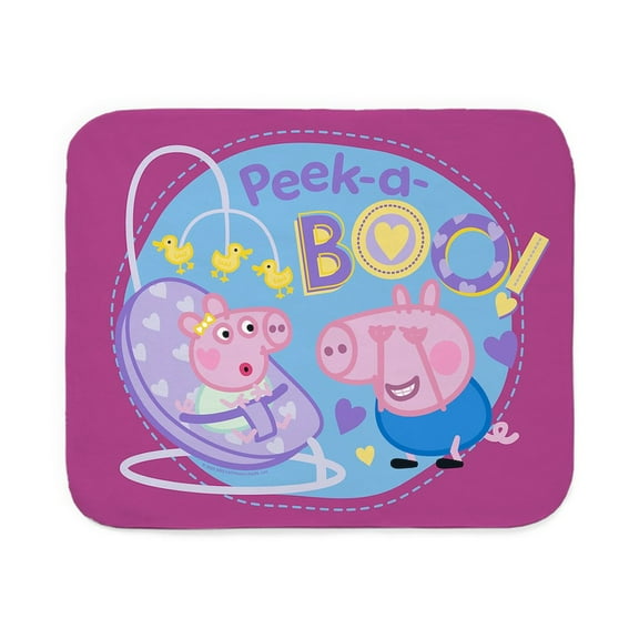 CafePress - Peppa Pig: Peek A BOO! - Sherpa Fleece Throw Blanket 60" x 50"