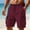Wine, variant on Sevevn Mens Cargo Shorts Elastic Waist Running Hiking Bermuda Shorts Knee Length Casual Summer Clothes with Multiple Pockets Khaki 5XL