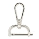 thumbnail image 2 of Cierres giratorios de langosta, cierres para bolsos, accesorios de cuero PU, cierres para llaveros, ganchos giratorios, clips de gatillo para correas , Plata de 25 mm 25mm Plata, 2 of 8