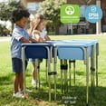 thumbnail image 6 of ECR4Kids 4-Station Sand and Water Adjustable Height Table, Sensory Bins, Navy/Powder Blue, 6 of 9