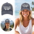 thumbnail image 2 of Washed Mesh Trucker Hat Adjustable Funny Slogan Baseball Cap For Women Outdoor Travel, 2 of 5