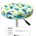 thumbnail image 2 of Uemuo Cute Dinosaur Blue Green Pattern Round Bar Stool Seat Covers Washable Stool Cushion Slipcover Elastic Bar Chair Covers-13 inch, 2 of 7