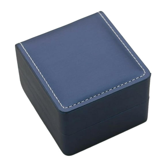 Caja de joyería para un solo reloj, caja para reloj de pulsera, caja para joyas, contenedor para pendientes, reloj para hombre Azul