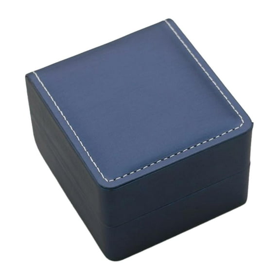 KiBcsLic Single Watch Jewelry Box Elegant Men Women Portable PU Leather Jewelry Organizer Blue