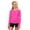 Z01-Hot Pink, variant on Girls Long Sleeve Athletic Shirts - Active Sports Casual Tees Crew Neck Running Workout Tops with Thumb Holes