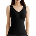 thumbnail image 2 of Abomasnow Women's Shapewear Tank Tops Plus Size Sleeveless V-Neck Camis Tops Tummy Control Seamless Camisole with Padded Bra, 2 of 9