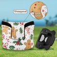 thumbnail image 6 of Haosy Gingerbread Men Holly Leaves Golf Mallet Putter Cover Strong Magnetic Leather Golf Club Headcover Closure, 6 of 7