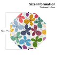 thumbnail image 2 of Fuzoiu Colorful Butterflies Print Leather Coasters Set,Drink Coasters Set of 4,for Tabletop Protection, Durable PVC Coasters,Home Décor and Housewarming Gift-Octagon, 2 of 6