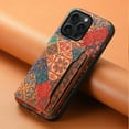 thumbnail image 2 of for Samsung A14 Cork Wood Phone Case, Retro Floral Colorful Flower Printing Magnetic Folio Flip ID/Credit Card Holder Slot Back Cover Bag, Kickstand Support, 2 of 7