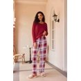 thumbnail image 4 of Ekouaer 2 Pack Womens Pajama Sets Long Sleeve Pjs Lounge Set Soft Comfy Sleepwear Winter Loungewear, 4 of 6