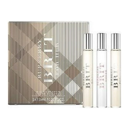 BURBERRY BRIT Her 3 piece Womens Perfume purse spray gift set 3 x 0.25 oz NIB