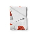 thumbnail image 2 of Christmas Soft Flannel Fleece Throw Blanket, Classical Santa Claus Hats Xmas New Year Celebration Tradition Party Theme, Cozy Plush for Indoor and Outdoor Use, 50" x 60", Red and White, by Ambesonne, 2 of 5
