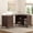 Brown, variant on EYYTHUNG 60" Fluted Executive Desk with Storage Cabinet, Modern Home Office Desk with File Drawer, L Shaped Writing Desk
