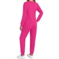 thumbnail image 5 of Fantaslook Two Piece Sets for Women Fall Outfits Fashion Lounge Sets V Neck Tops and Jogger Pants Tracksuit Vacation Travel Outfits, 5 of 9