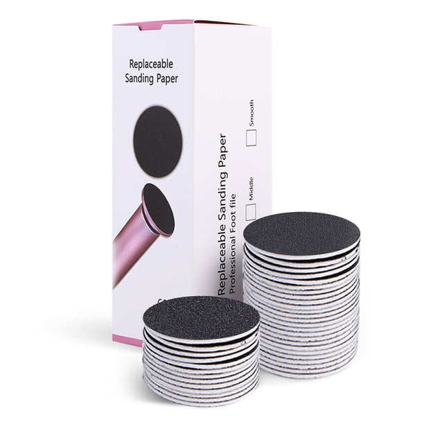 43 Mm 60 Piezas Papel Lija para Pelar Pies Molinillo Eléctrico para Pies Papel Lija para Reemplazo Cutículas Pedicura Profesional (mix80and100)