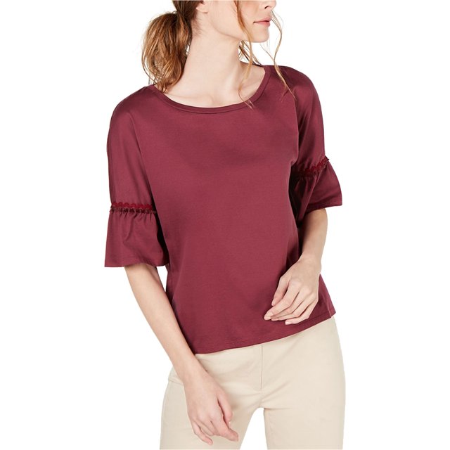 MaxMara Blusa con mangas acampanadas para mujer, Púrpura, X-Large