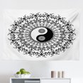 thumbnail image 1 of Ying Yang Tapestry, Floral Design Boho Mandala Graphic Art Yin Yang Curves World, Fabric Wall Hanging Decor for Bedroom Living Room Dorm, 2 Sizes, Black White, by Ambesonne, 1 of 1