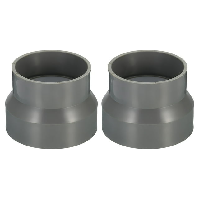 Unique Bargains 4' to 3.5' Duct Reducer Connector Ventilation Tube Increaser Adapter Grey 2 Pack