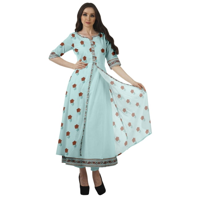 Moomaya Ensemble Kurta de Fête Indienne de Designer Ensemble Ethnique Robe Tunique Pantalon pour Femmes-G