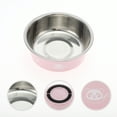 thumbnail image 3 of Unique Bargains 1 Pc Non-Skid Small Dog Bowl Panda Pattern for Indoor and Outdoor Stainless Steel Plastic Pink, 3 of 4