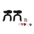thumbnail image 2 of Guitar Hook Guitar Wall Mount Hanger Guitar Style Wall Holder Guitar Wall Mount Guitar Wall Hanger 2PCS Guitar Wall Mount Hanger Metal Multifunctional Guitar Hangers Hook With 5, 2 of 8