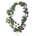 thumbnail image 2 of Ornaments Garland Imitation Flowers Wreath Creative Table Centerpiece Wedding Backdrop Decor 6ft Rattan, 2 of 15