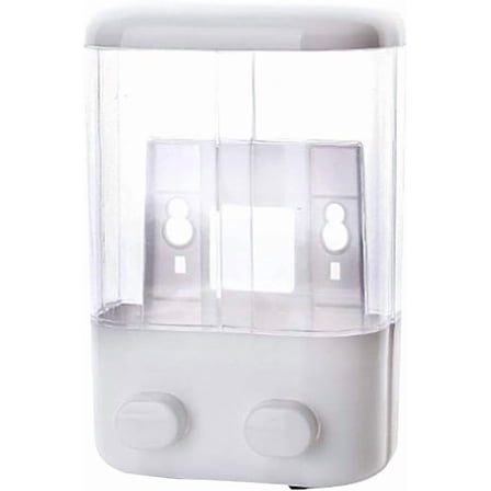 XUET Wall Mount Shower Pump Double Refillable Suction Cup Soap Shampoo Shower Gel Dispenser