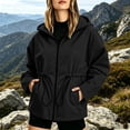 thumbnail image 5 of Edvintorg Waterproof Rain Jacket Women Long Sleeve Zip Up Raincoat Waterproof Hooded Windbreaker with Pocket Plus Size Womens Clothes Black XXXL, 5 of 9