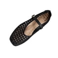thumbnail image 2 of Gpaecead Women's Vintage Woven Mary Jane Flat Shoes Square Toe Breathable Mesh Slip On Adjustable Buckle Shoes For Summer, Black, 2 of 8