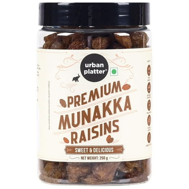 Pure Premium Munakka Raisins By Urban Platter 250gm, | Sweet & Delicious Protein Healthy Dry Fruits Munakka | 8.8 Ounce | Jar Pack