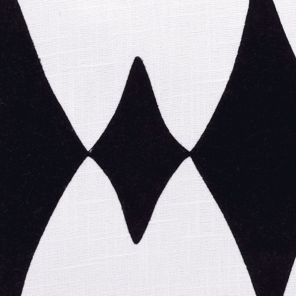 LR Home Stacy Garcia Cotton Blend Poly Filled Pillow in Black/White, 20" x 20"