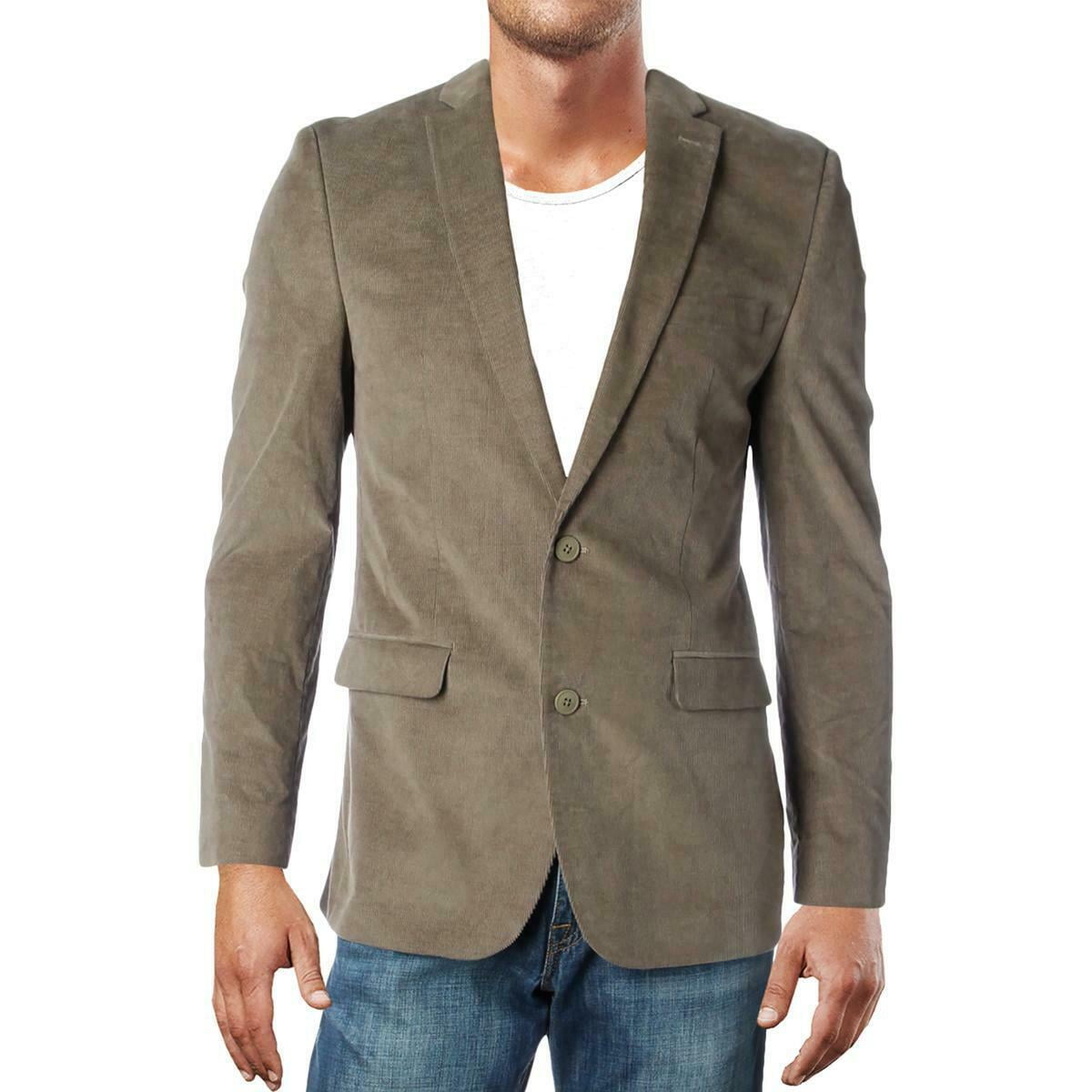 Bar III Mens Blazer Long Corduroy Slim Fit Two Button 42 Walmart