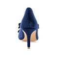 thumbnail image 4 of Journee Womens Crystol Slip On Low Stiletto Pointed Toe Evening Pumps, Widths Available, 4 of 10