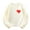 Beige, variant on Oxodoi Toddler Baby Girl Boy Valentine's Day Sweatshirt Little Love Heart Pullover Tops Casual Unisex Baby Outfit