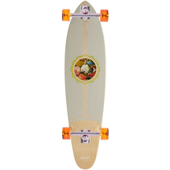 Rout Floral Kicktail Longboard Complete