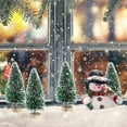 thumbnail image 5 of Duslogis 72 Pcs Mini Christmas Sisal Snow Frost Trees with Wood Base Artificial Winter Bottle Brush Tabletop Trees for Christmas Decoration and Display (Green), 5 of 7