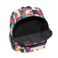 thumbnail image 6 of FORMRS Kids School Backpack with Front Zippered Pocket 12" Student Travel Daypack, Pink Geometric, 6 of 6