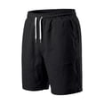 thumbnail image 6 of EOYWHK Athletic Shorts with Pockets Drawstring Outdoor Mens Shorts Athletic Soft Lightweight Breathable Elastic Waist Shorts for Men Black, Size M, 6 of 9