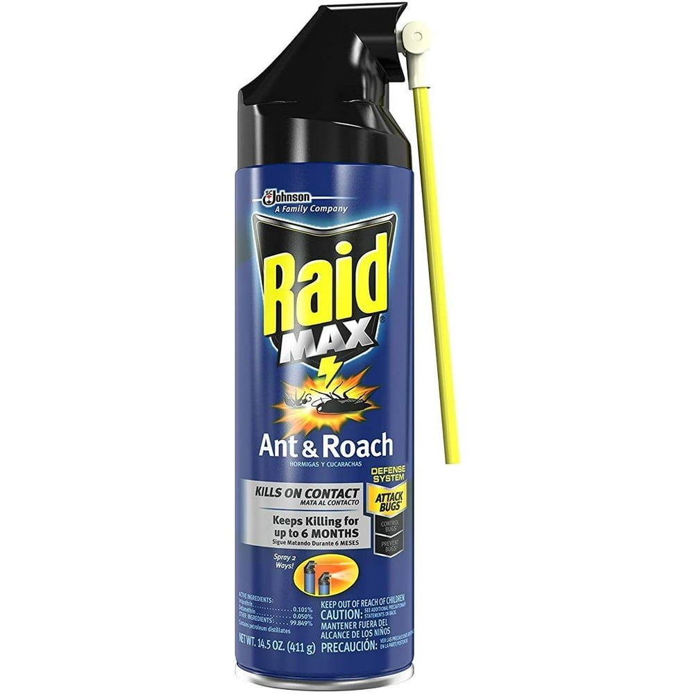Raid Max Ant and Roach Spray, 14.5 OZ (Pack 3)
