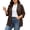 Brown, variant on Women's Plus Size 2026 Summer Lightweight Open Front 3/4 Sleeve Knit Cardigan Jacket with Deep Side Pockets, Resists Stretching Keeps Shape Casual Layer for Weddings Brunches Date Nights Black