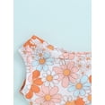 thumbnail image 6 of CIYCuIT Toddler Baby Girls 2Pcs Bikini Swimsuit Flower Print One Shoulder Sleeveless Tops + Swim Shorts 6M 12M 18M 24M 3T 4T Kids Cute Summer Bathing Suit Beach Wear, 6 of 8