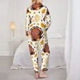 thumbnail image 5 of Bingfone Womens Pajama Sets Fall Turkey Print,Long Sleeve Loungewear Pajamas Set-Medium, 5 of 9
