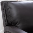 thumbnail image 4 of Powell Hank Faux Leather Push Back Recliner, Chocolate, 4 of 14