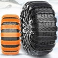 thumbnail image 4 of Votnto Snow Tire Chains, Reusable Portable Adjustable Plastic Non-Slip Cable Tie, Snow Tire Chains for Car/SUV/Truck, Universal Snow Straps Automobile Chains for Winter Driving, 4 of 6