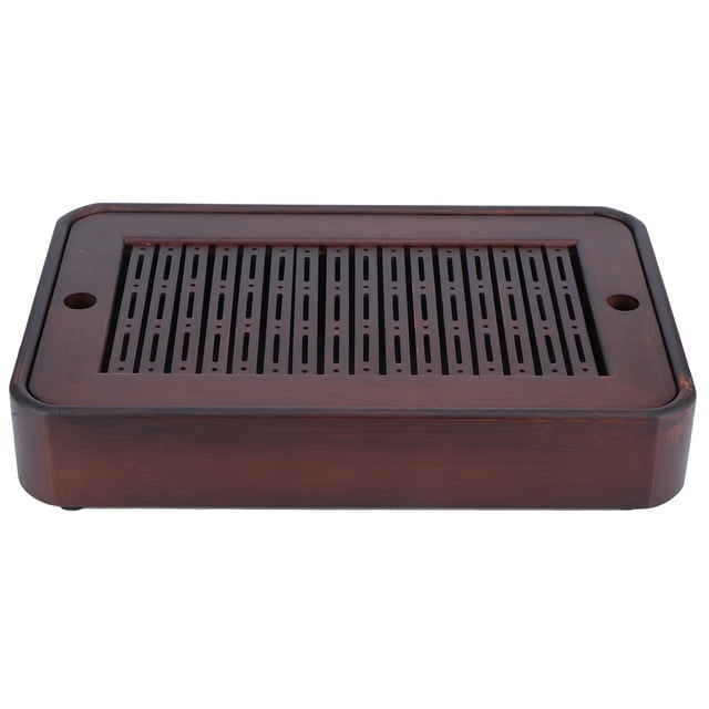 Tea Board, Walnut Bamboo Tea Serving Tray Drain Tea Tray With Non-Slip Pads For Hotel For Tea Room For Home ANGGREK Otros