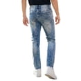 thumbnail image 5 of QQZ Slim Straight Jeans Men, Acid Wash Faded Denim Pants for Street Walk, Daily Shopping and Casual Outdoor Activities, 5 of 8